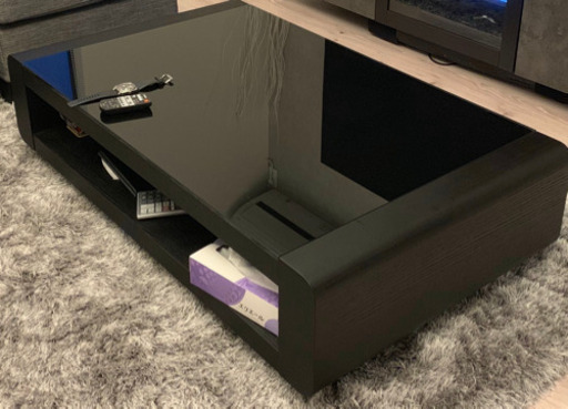 【取引中】金額はご相談に応じて値引きします！ ローテーブル ガラステーブル リビングテーブル 東京インテリア★