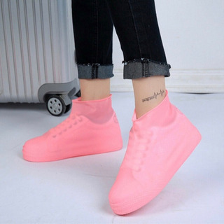 携帯 レインシューズ ピンク サイズM