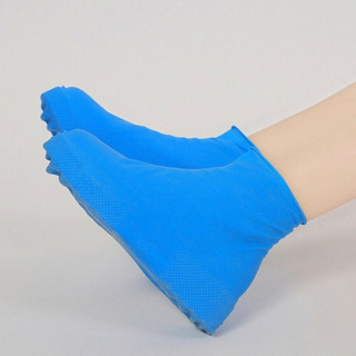 携帯 レインシューズ ブルー サイズM