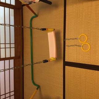 鉄棒 ブランコ  ポップンロール  トイザらス 吊り輪 バスケット 折りたたみ可能 鉄棒の高さ4段階の画像