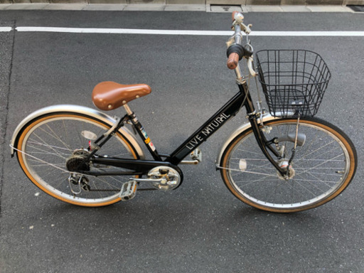 小柄な女性に！美品！24インチジュニア軽快車 6段変速 オートライト！