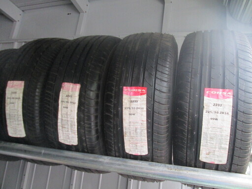 未使用タイヤ　CORSA　225/55ZR16　４本セット
