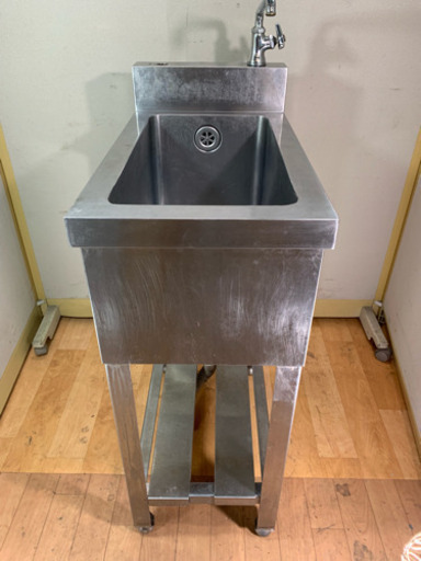 業務用 ステンレス 1層シンク流し台 蛇口付き W330xD600xH800mm