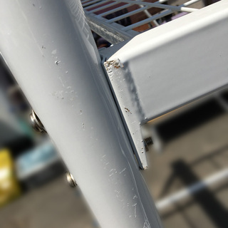 【自社配送は札幌市内限定】長谷川産業 ロフトベッド スチールベッド SK72-22WH 約1030×2120×1800mmの画像