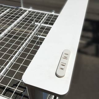 【自社配送は札幌市内限定】長谷川産業 ロフトベッド スチールベッド SK72-22WH 約1030×2120×1800mmの画像