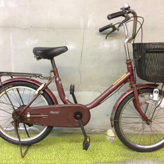 20インチ ママチャリ シティサイクル 中古自転車 シニア エンジ色