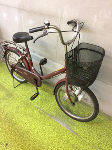 20インチ ママチャリ シティサイクル 中古自転車 シニア エンジ色