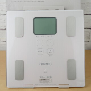 【未使用】omron 体重体組成計 カラダスキャン HBF-215F-W ホワイトの画像