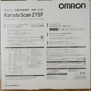 【未使用】omron 体重体組成計 カラダスキャン HBF-215F-W ホワイトの画像