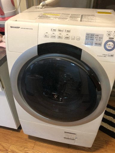 ドラム式洗濯乾燥機 2017年製 洗濯機ラックセットSHARP ES-S7A ドラム式洗濯機