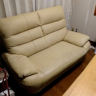 【商談中】2人掛け本革ソファ  