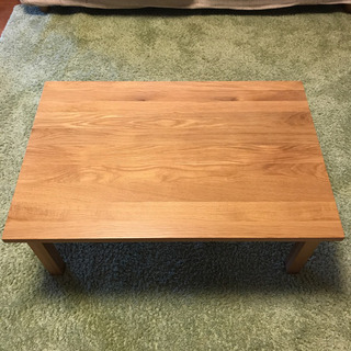 美品 無印良品 無垢 テーブル の画像