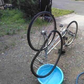 自転車のパンク修理します