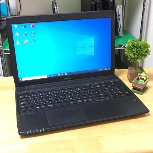 富士通 ノートパソコン office2019 メモリ4GB HDD320GB Windows10