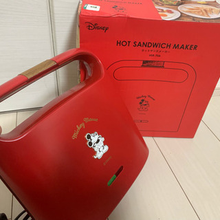 ホットサンドメーカー ディズニー レッド