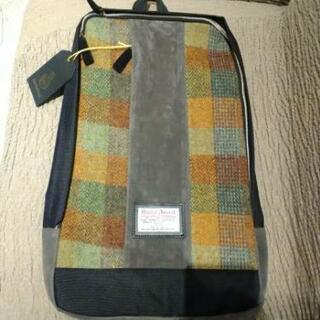 ハリスツイード　Harris Tweed デイバック　リュック　チェック　緑の画像