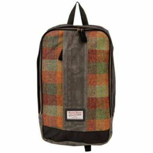 ハリスツイード　Harris Tweed デイバック　リュック　チェック　緑