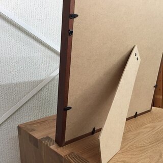 木製レコードフレーム 額縁 スタンド付き 新品未使用 1個の画像