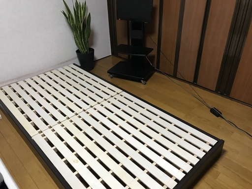 一旦停止 取引中  シングルベッド ダークブラウン