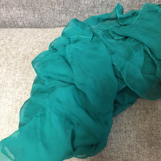 MaxMara マックスマーラ 新品タグ付きシルクストール 緑 イタリア製の画像