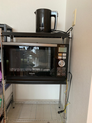 パナソニック 電子レンジ 電気ケトル 棚付き