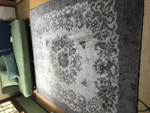 一旦停止 取引中  大きめカーペット グレー
