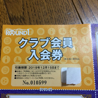12月15まで ラウンドワン 2800円分+ボーリング教室優待券の画像
