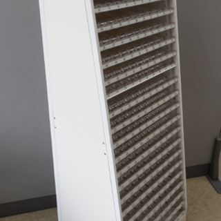  ミシン糸ケース  珍品 シャッペスパン 陳列棚 ピンクホビンの厚地用 H145cm ディスプレイラック 昭和レトロ 什器 札幌市西区西野 の画像