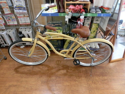 ビーチサイクル 26インチ BC260 マットベージュ【トレファク上尾店】