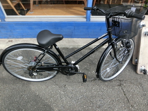 シティサイクル 26インチ CT266 ブラック 6段変速【トレファク上尾店】