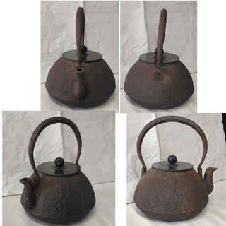 a908 鉄瓶 ② 龍文堂造 古い鉄瓶 鉄びん 鉄瓶 茶道具の画像
