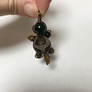 【新品】亀甲天珠のカメさんキーホルダーの画像