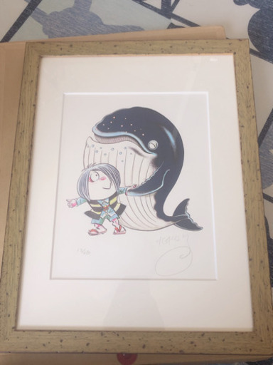 鬼太郎直筆サイン入りの絵