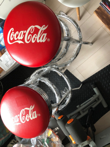 アメリカン家具 コカコーラカウンターチェア 2脚