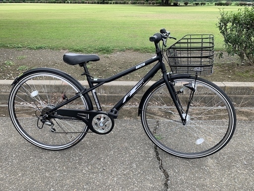 クロスバイク風の自転車・２７インチ・LEDライト・６段変速【中古・美品】