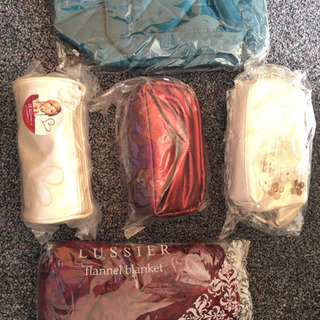 全て未使用 ポーチ3点 保冷温ランチトート 膝掛けブランケット