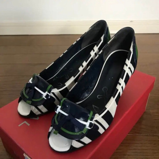美品 リーガル オープントゥ パンプス 22cm