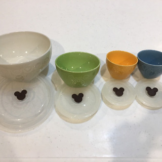 【値下げ】ミッキー 陶器の保存容器