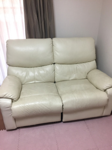 【取引完了】電動リクライニング２人掛けソファ