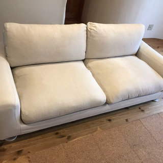 お譲りします。無印良品 ダウンフェザー 2.5人用 カバーソファ 