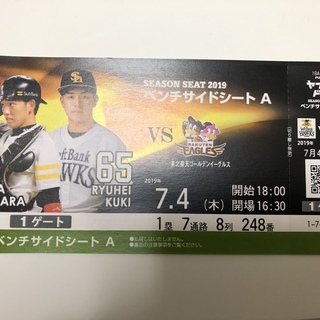 ソフトバンクホークスの観戦行きませんか。