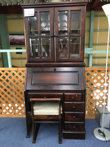 RF0806 【希少お買い得品】　アンティークビューローデスク　(椅子付)　オーク