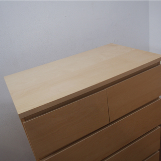 IKEA チェスト 幅80 奥行48 高さ122cm ナチュラルカラー (FA47)の画像