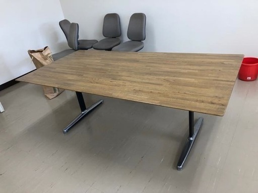 KOKUYO 大型テーブル ６人掛け ウッド アイアン 会議 お店やオフィスに！