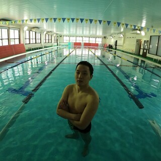 江原騎士・中村克選手と共に戦った！水泳の個人レッスンの画像