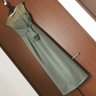 GIRL ビスチェ風ロングワンピース  ドレス