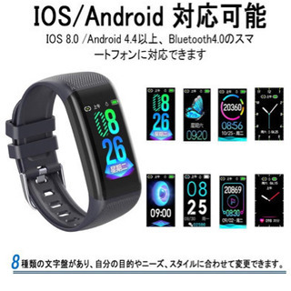 スマートウォッチ 2019最新 血圧計 活動量計 Borllye...
