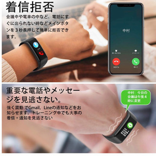 スマートウォッチ 2019最新 血圧計 活動量計 Borllyem IP67完全防水 心拍計 歩数計 スマートブレスレット1.14インチカラースクリー 消費カロリー アラーム 睡眠検測 女性生理期管理 腕時計 長い待機時間 長座注意 着信電話通知/Twitter/facebook/Line/アプリ通知 USB充電 日本語対応 iOS/Android対応 【日本語説明書付き】の画像