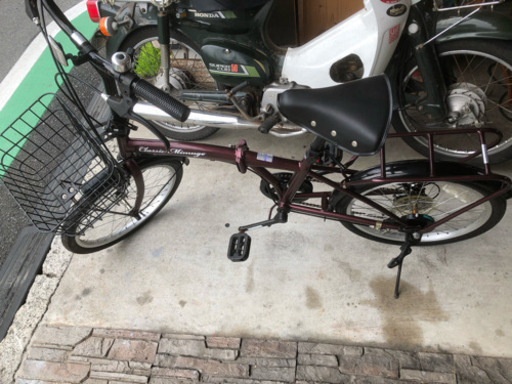 綺麗な20インチ 折りたたみ自転車 6速