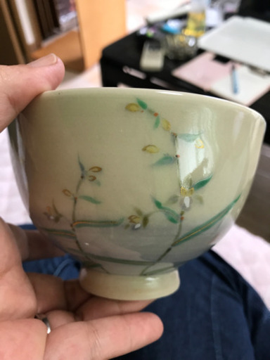 山川厳工房色絵茶碗 花木蘭142